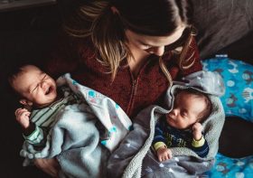 Mum shares 'wild' life with twins as one habit proves they're really 'in sync'