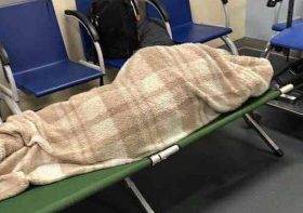 Family have to take camp bed into A&E for grandad during 14-hour wait